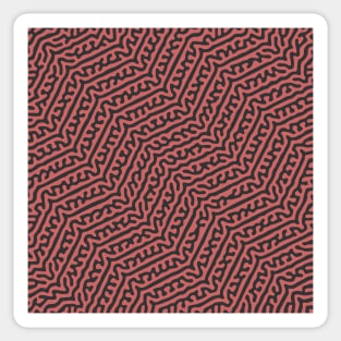 Zigzag Turing Pattern (Rose Gold) Sticker